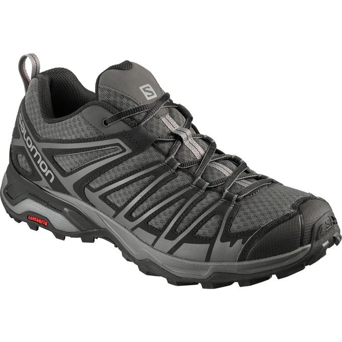 Salomon Israel X ULTRA 3 PRIME - Mens Hiking Shoes - Silver/Black (KSJR-36528)